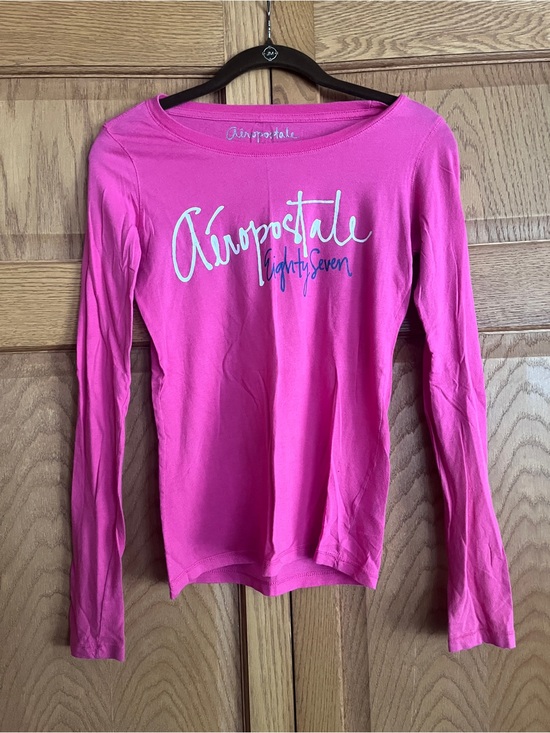 Aeropostale Tops - Aeropostale Long Sleeve Graphic Tee - Hot Pink